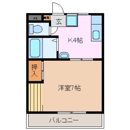 白塚駅 徒歩12分 2階の物件間取画像